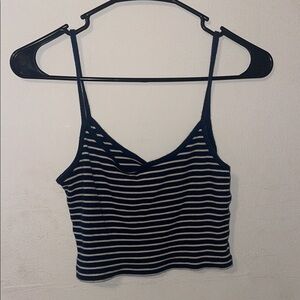 Striped Navy and White Women's Top